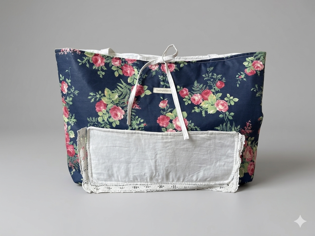Vintage Floral Market Tote