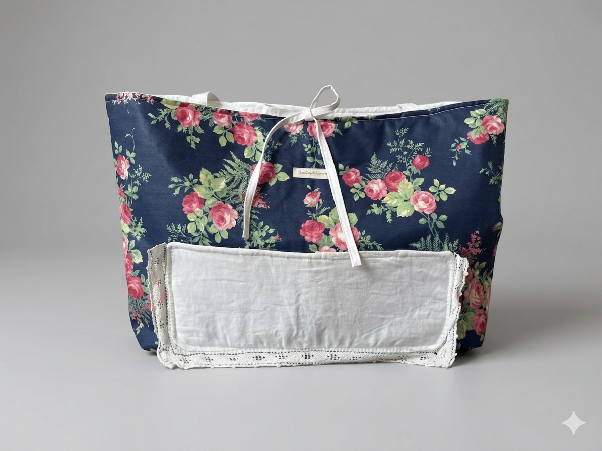Vintage Floral Market Tote