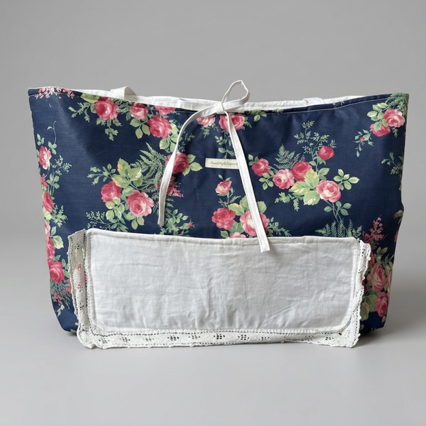 Vintage Floral Market Tote
