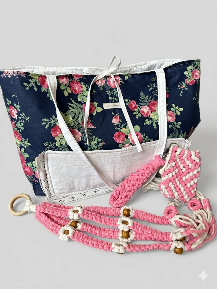 Vintage Floral Market Tote