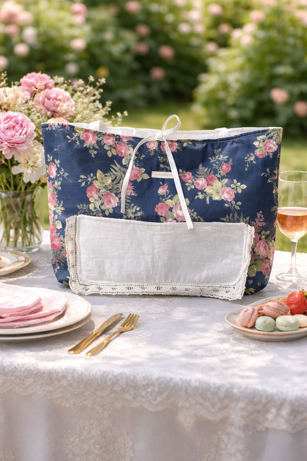 Vintage Floral Market Tote